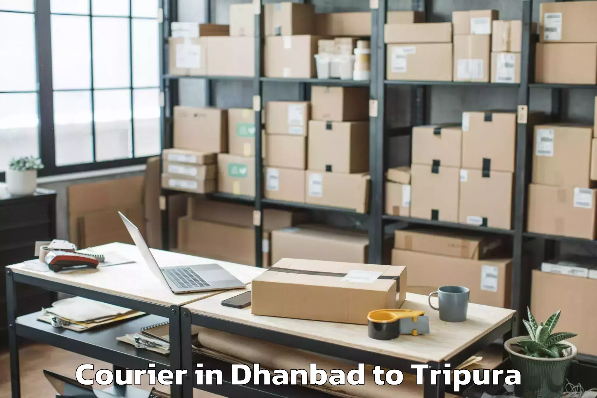 Top Dhanbad to Kailashahar Airport Ixh Courier Available